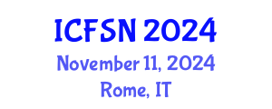 International Conference on Food Science and Nutrition (ICFSN) November 11, 2024 - Rome, Italy