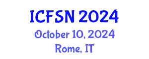 International Conference on Food Science and Nutrition (ICFSN) October 10, 2024 - Rome, Italy