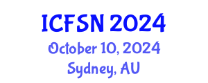 International Conference on Food Science and Nutrition (ICFSN) October 10, 2024 - Sydney, Australia