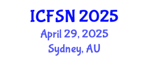 International Conference on Food Science and Nutrition (ICFSN) April 29, 2025 - Sydney, Australia