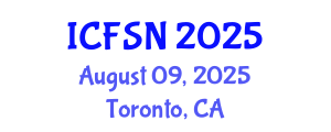 International Conference on Food Science and Nutrition (ICFSN) August 09, 2025 - Toronto, Canada