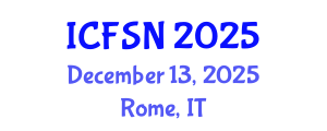 International Conference on Food Science and Nutrition (ICFSN) December 13, 2025 - Rome, Italy