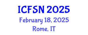 International Conference on Food Science and Nutrition (ICFSN) February 18, 2025 - Rome, Italy