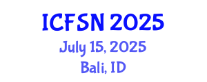 International Conference on Food Science and Nutrition (ICFSN) July 15, 2025 - Bali, Indonesia