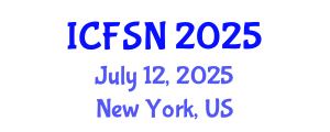 International Conference on Food Science and Nutrition (ICFSN) July 12, 2025 - New York, United States