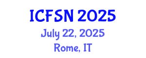 International Conference on Food Science and Nutrition (ICFSN) July 22, 2025 - Rome, Italy