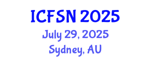 International Conference on Food Science and Nutrition (ICFSN) July 29, 2025 - Sydney, Australia