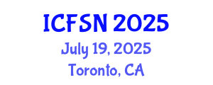 International Conference on Food Science and Nutrition (ICFSN) July 19, 2025 - Toronto, Canada