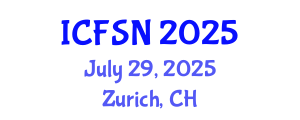 International Conference on Food Science and Nutrition (ICFSN) July 29, 2025 - Zurich, Switzerland