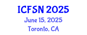International Conference on Food Science and Nutrition (ICFSN) June 15, 2025 - Toronto, Canada