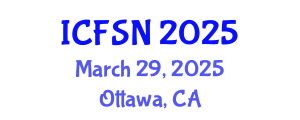 International Conference on Food Science and Nutrition (ICFSN) March 29, 2025 - Ottawa, Canada