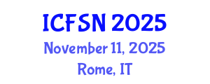 International Conference on Food Science and Nutrition (ICFSN) November 11, 2025 - Rome, Italy
