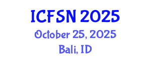 International Conference on Food Science and Nutrition (ICFSN) October 25, 2025 - Bali, Indonesia