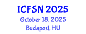 International Conference on Food Science and Nutrition (ICFSN) October 18, 2025 - Budapest, Hungary