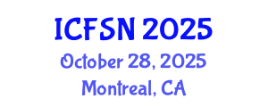 International Conference on Food Science and Nutrition (ICFSN) October 28, 2025 - Montreal, Canada