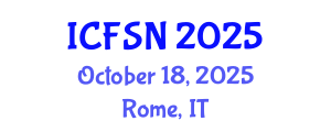 International Conference on Food Science and Nutrition (ICFSN) October 18, 2025 - Rome, Italy