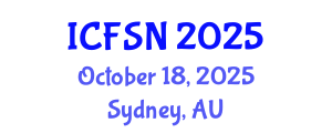 International Conference on Food Science and Nutrition (ICFSN) October 18, 2025 - Sydney, Australia