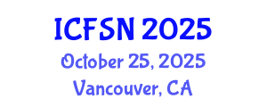 International Conference on Food Science and Nutrition (ICFSN) October 25, 2025 - Vancouver, Canada