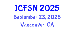International Conference on Food Science and Nutrition (ICFSN) September 23, 2025 - Vancouver, Canada