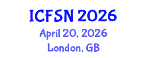 International Conference on Food Science and Nutrition (ICFSN) April 20, 2026 - London, United Kingdom