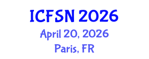 International Conference on Food Science and Nutrition (ICFSN) April 20, 2026 - Paris, France International Conference on Food Science and Nutrition (ICFSN) April 20, 2026 - Paris, France