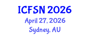 International Conference on Food Science and Nutrition (ICFSN) April 27, 2026 - Sydney, Australia International Conference on Food Science and Nutrition (ICFSN) April 27, 2026 - Sydney, Australia