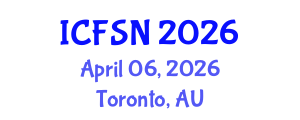International Conference on Food Science and Nutrition (ICFSN) April 06, 2026 - Toronto, Australia International Conference on Food Science and Nutrition (ICFSN) April 06, 2026 - Toronto, Australia