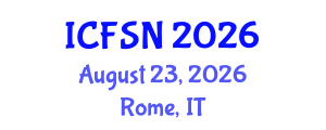 International Conference on Food Science and Nutrition (ICFSN) August 23, 2026 - Rome, Italy