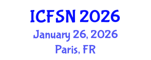 International Conference on Food Science and Nutrition (ICFSN) January 26, 2026 - Paris, France International Conference on Food Science and Nutrition (ICFSN) January 26, 2026 - Paris, France