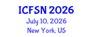 International Conference on Food Science and Nutrition (ICFSN) July 10, 2026 - New York, United States International Conference on Food Science and Nutrition (ICFSN) July 10, 2026 - New York, United States