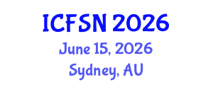 International Conference on Food Science and Nutrition (ICFSN) June 15, 2026 - Sydney, Australia International Conference on Food Science and Nutrition (ICFSN) June 15, 2026 - Sydney, Australia