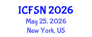 International Conference on Food Science and Nutrition (ICFSN) May 25, 2026 - New York, United States International Conference on Food Science and Nutrition (ICFSN) May 25, 2026 - New York, United States