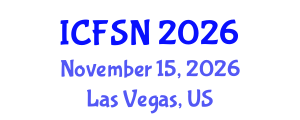 International Conference on Food Science and Nutrition (ICFSN) November 15, 2026 - Las Vegas, United States International Conference on Food Science and Nutrition (ICFSN) November 15, 2026 - Las Vegas, United States