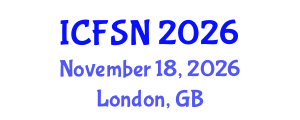 International Conference on Food Science and Nutrition (ICFSN) November 18, 2026 - London, United Kingdom