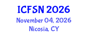 International Conference on Food Science and Nutrition (ICFSN) November 04, 2026 - Nicosia, Cyprus International Conference on Food Science and Nutrition (ICFSN) November 04, 2026 - Nicosia, Cyprus