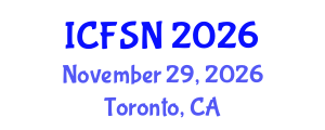 International Conference on Food Science and Nutrition (ICFSN) November 29, 2026 - Toronto, Canada International Conference on Food Science and Nutrition (ICFSN) November 29, 2026 - Toronto, Canada
