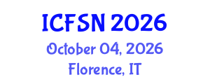 International Conference on Food Science and Nutrition (ICFSN) October 04, 2026 - Florence, Italy International Conference on Food Science and Nutrition (ICFSN) October 04, 2026 - Florence, Italy