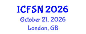 International Conference on Food Science and Nutrition (ICFSN) October 21, 2026 - London, United Kingdom