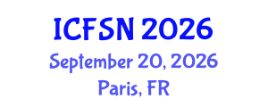 International Conference on Food Science and Nutrition (ICFSN) September 20, 2026 - Paris, France International Conference on Food Science and Nutrition (ICFSN) September 20, 2026 - Paris, France