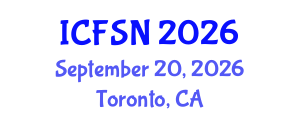 International Conference on Food Science and Nutrition (ICFSN) September 20, 2026 - Toronto, Canada