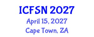International Conference on Food Science and Nutrition (ICFSN) April 15, 2027 - Cape Town, South Africa International Conference on Food Science and Nutrition (ICFSN) April 15, 2027 - Cape Town, South Africa