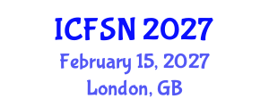 International Conference on Food Science and Nutrition (ICFSN) February 15, 2027 - London, United Kingdom