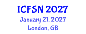 International Conference on Food Science and Nutrition (ICFSN) January 21, 2027 - London, United Kingdom