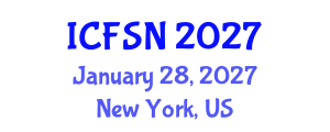 International Conference on Food Science and Nutrition (ICFSN) January 28, 2027 - New York, United States International Conference on Food Science and Nutrition (ICFSN) January 28, 2027 - New York, United States