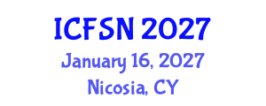 International Conference on Food Science and Nutrition (ICFSN) January 16, 2027 - Nicosia, Cyprus International Conference on Food Science and Nutrition (ICFSN) January 16, 2027 - Nicosia, Cyprus