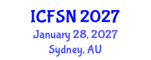 International Conference on Food Science and Nutrition (ICFSN) January 28, 2027 - Sydney, Australia International Conference on Food Science and Nutrition (ICFSN) January 28, 2027 - Sydney, Australia