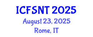 International Conference on Food Science, Nutrition and Technology (ICFSNT) August 23, 2025 - Rome, Italy