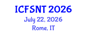 International Conference on Food Science, Nutrition and Technology (ICFSNT) July 22, 2026 - Rome, Italy