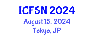 International Conference on Food Security and Nutrition (ICFSN) August 15, 2024 - Tokyo, Japan