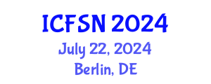 International Conference on Food Security and Nutrition (ICFSN) July 22, 2024 - Berlin, Germany